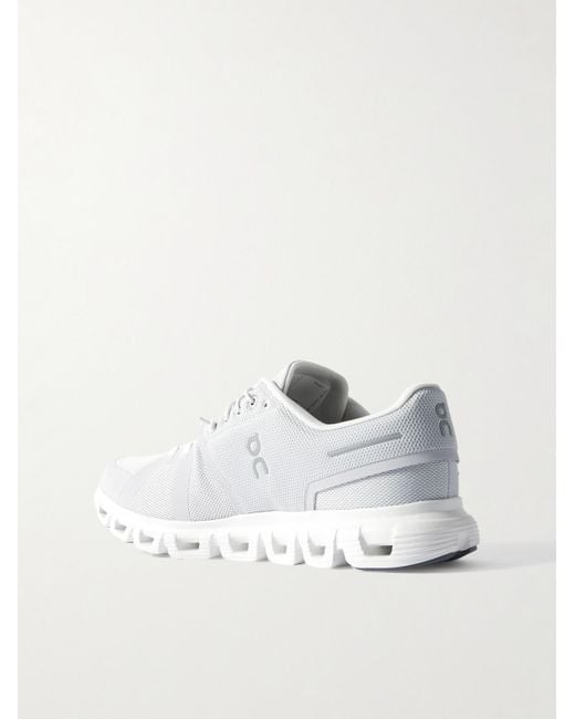 On Shoes White Cloud 6 Rubber-trimmed Mesh Slip- Sneakers for men