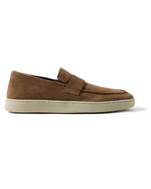 Officine Creative Brown Herbie Suede Loafers for men