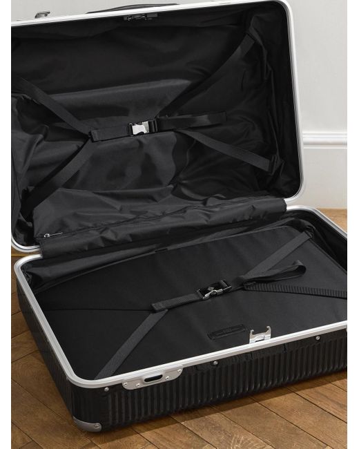 Fpm Milano Black Bank Light 76cm Leather-trimmed Makrolon® Polycarbonate Spinner Suitcase for men