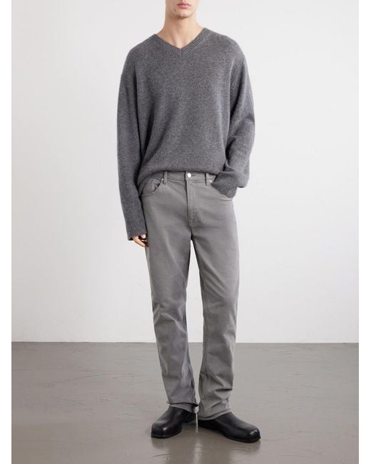 FRAME Gray Modern Straight Lyocell-Blend Jeans for men