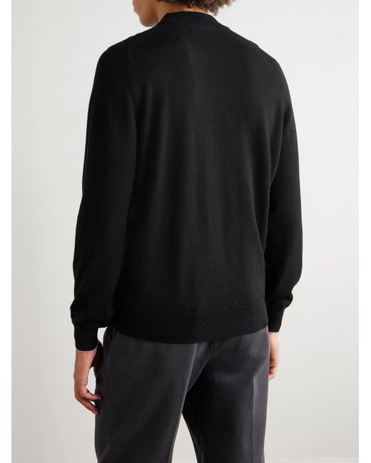 Brunello Cucinelli Black Cashmere Rollneck Sweater for men