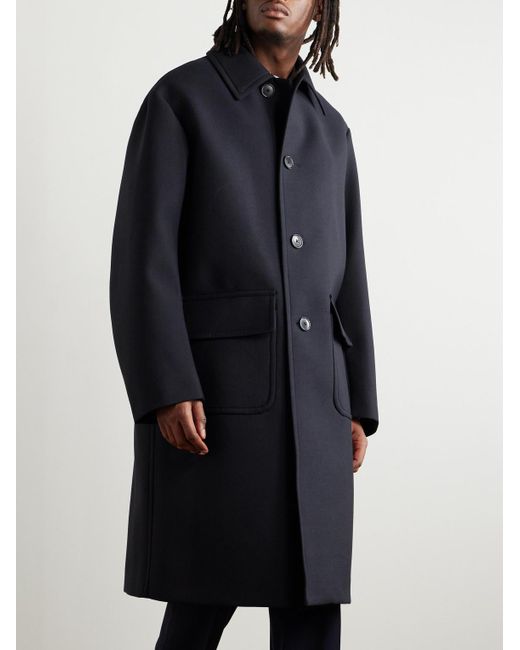 Dries Van Noten Oversized-Mantel aus Canvas in Blue für Herren