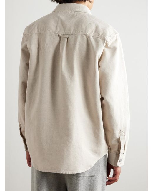 Carhartt Walter Hemdjacke aus Canvas aus einer Baumwoll-Leinenmischung in Natural für Herren