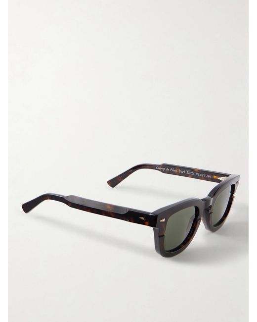 Ahlem Brown Champ De Mars Square-Frame Tortoiseshell Acetate Sunglasses for men