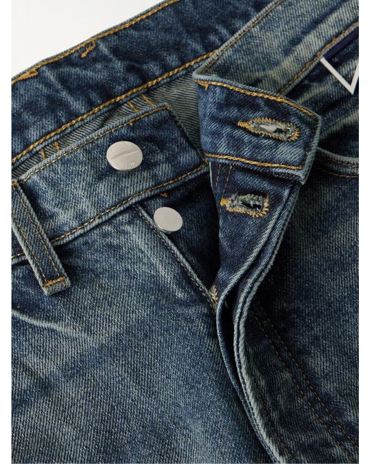 Jeans a gamba dritta effetto consumato di Rhude in Blue da Uomo