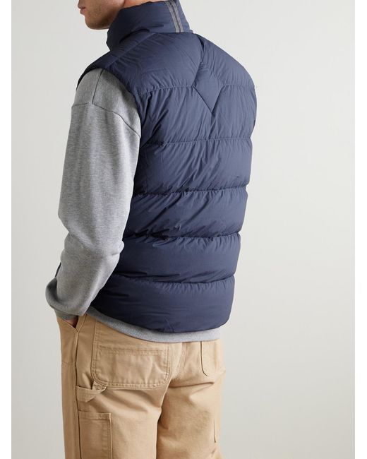 Canada Goose Blue Crofton Slim-fit Logo-appliquéd Quilted Enduraluxe® Down Gilet for men