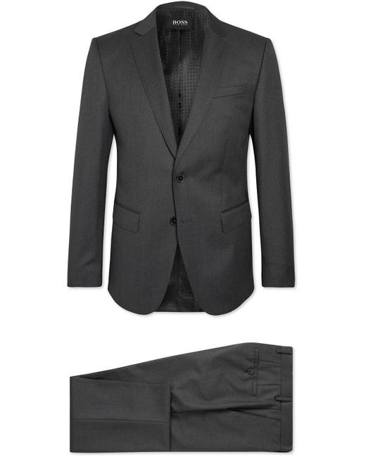 BOSS by Hugo Boss Black H-huge 214 Slim-fit Virgin Wool Suit for men