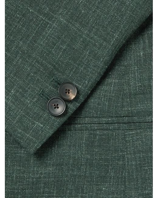 Mr P. Green Virgin Wool, Silk And Linen-Blend Suit Jacket for men