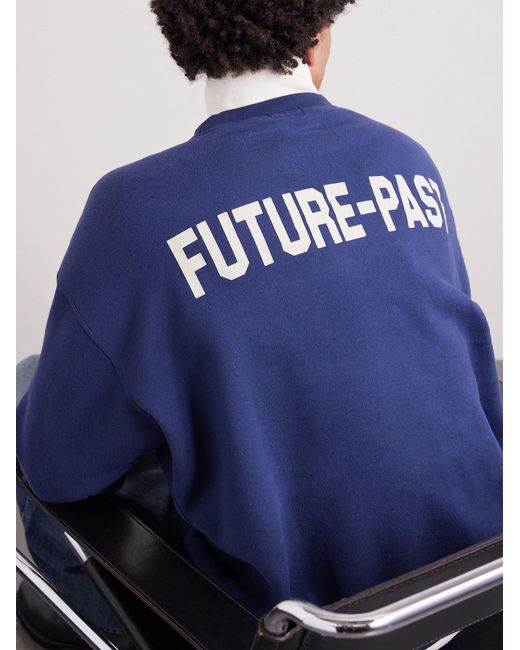 Human Made Blue Logo-print Cotton-jersey Sweatshirt for men