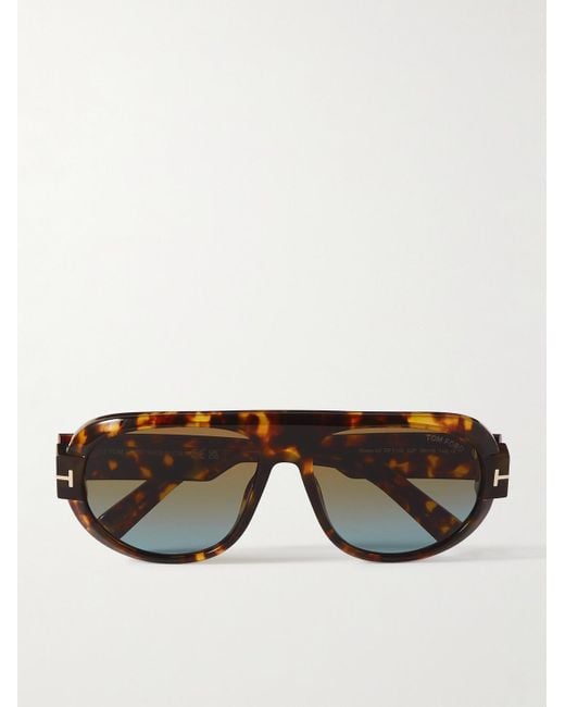 Tom Ford Multicolor Blake-02 Aviator-style Tortoiseshell Acetate Sunglasses for men