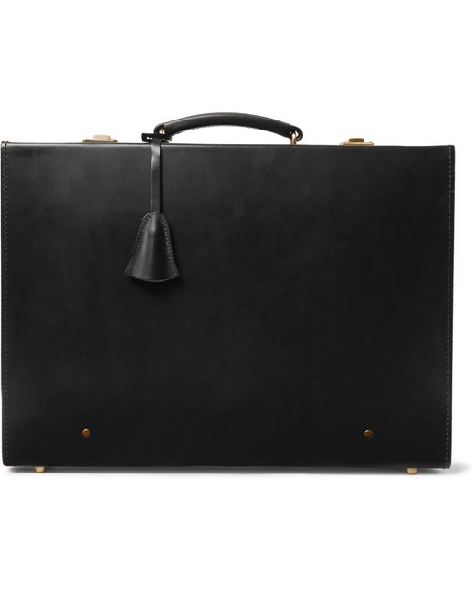 Kingsman Black Swaine Adeney Brigg Papworth Leather Briefcase for men