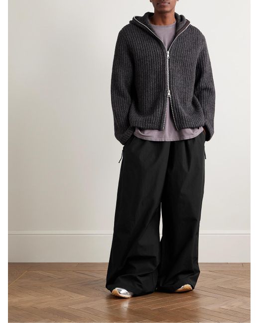 Pantaloni A Gamba Larga di Acne in Black da Uomo
