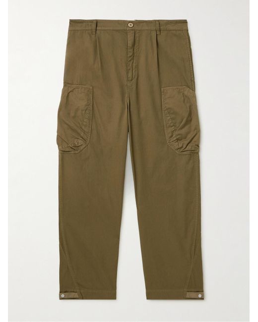 Folk Green Prism Straight-leg Cotton-twill Cargo Trousers for men