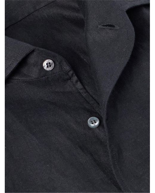 Loro Piana Blue André Arizona Linen Shirt for men