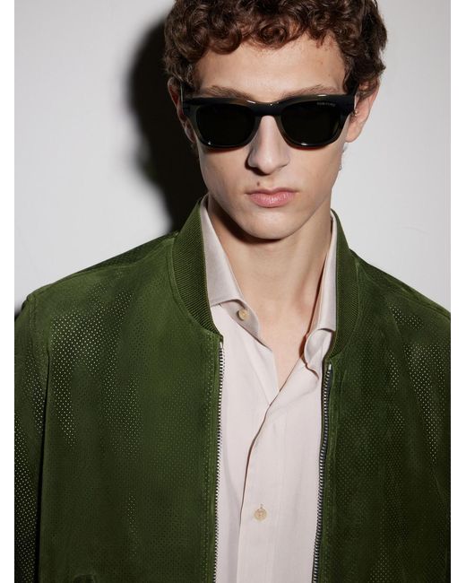 Tom Ford Green Caleb-02 Square-Frame Acetate Sunglasses for men