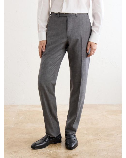 Brioni Gray Straight-Leg Wool-Twill Suit Trousers for men