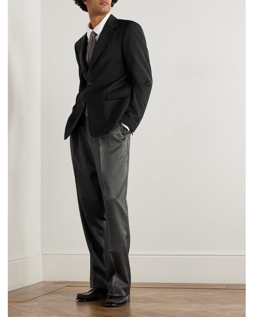 mfpen Black Wool-Twill Suit Jacket for men