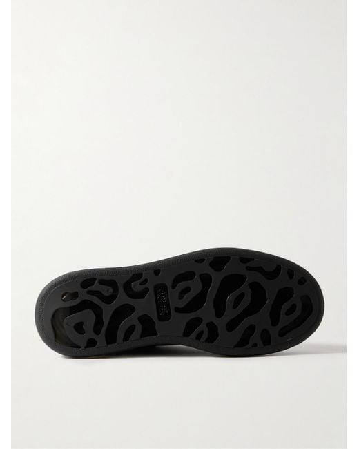 Sneakers in pelle con suola oversize di Alexander McQueen in Black da Uomo
