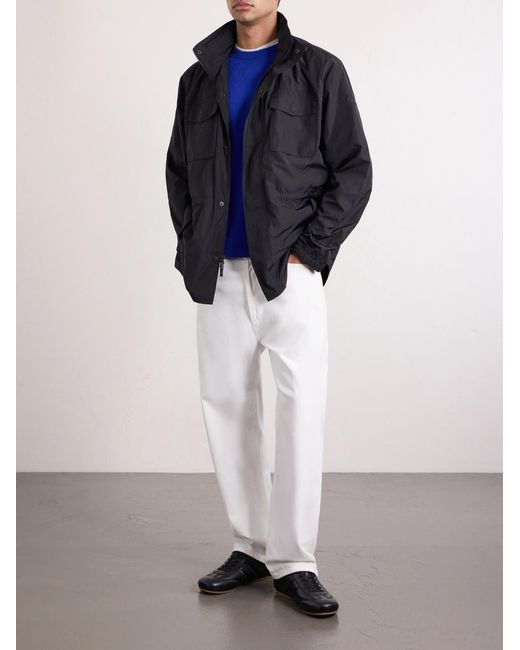 James Perse Gray Zipped Windbreaker Jacket for men