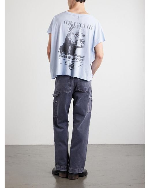 Enfants Riches Deprimes Blue Na Pitbull Distressed Printed Cotton-Jersey T-Shirt for men