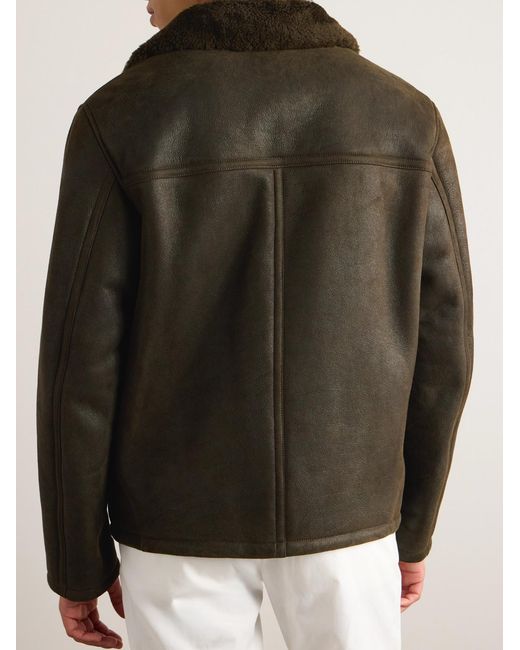 Etro Green Shearling Chore Jacket for men