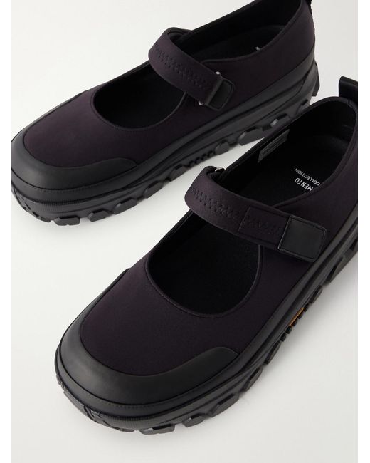 Amomento Black Rubber-Trimmed Tech-Shell Sandals for men