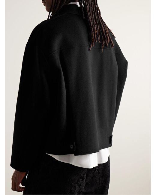 Acne Black Doverio Wool-Flannel Jacket for men