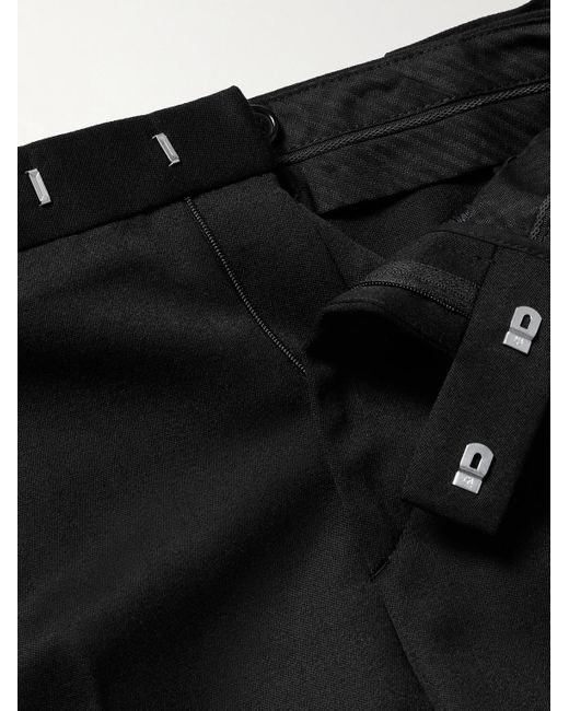 Favourbrook Black Hampton Slim-fit Grosgrain-trimmed Wool-twill Tuxedo Trousers for men