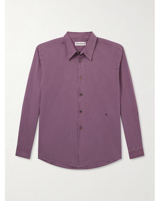 Our Legacy Purple Beyond Cotton Shirt for men
