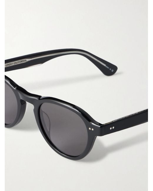 Garrett Leight Black Mcnally Oval-Frame Acetate Sunglasses for men