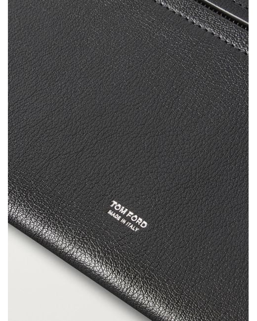 Tom Ford Black Victor Full-Grain Leather Pouch for men