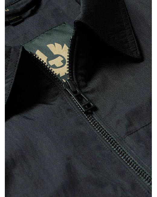 Belstaff Runner Hemdjacke aus Gabardine aus einer Baumwollmischung mit Logoapplikation in Blue für Herren