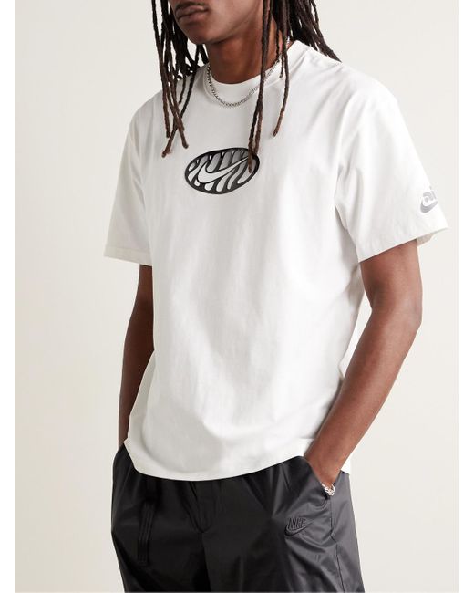 Nike White Sportswear Logo-appliquéd Cotton-jersey T-shirt for men