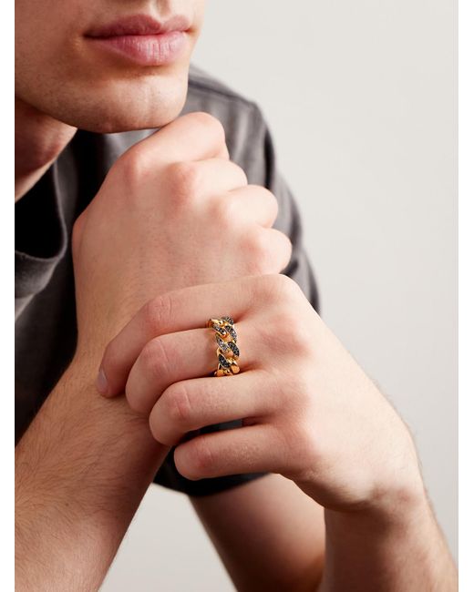 SHAY Black 18-Karat Diamond Ring for men