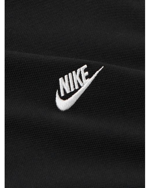 Polo in cotone piqué con logo ricamato Club di Nike in Black da Uomo