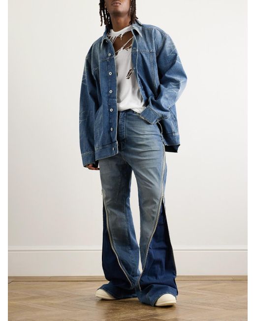 Jeans A Gamba Larga di Rick Owens in Blue da Uomo