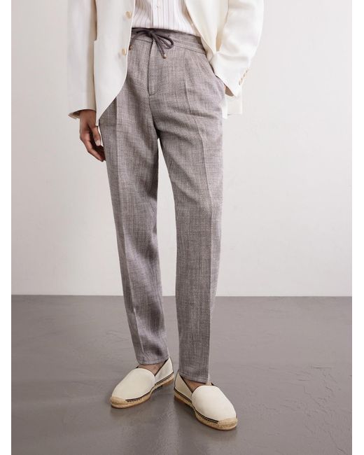 Brunello Cucinelli White Suede Espadrilles for men