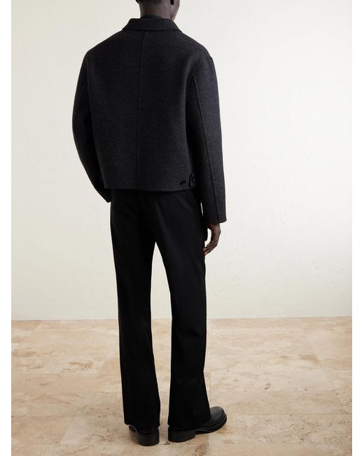 Jil Sander Blue Virgin Wool Blouson Jacket for men