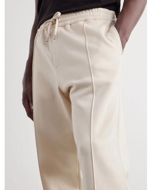 Ralph Lauren White Cotton And Cashmere-blend Drawstring Sweatpants for men