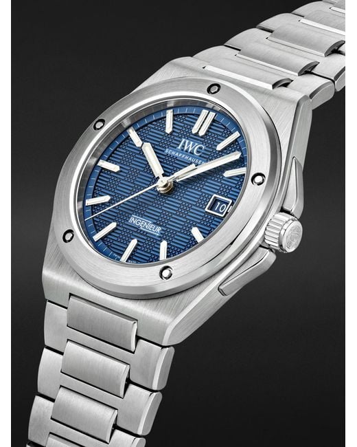 Iwc Black Ingenieur Automatic 40Mm Stainless Steel Watch, Ref. No. Iw328907 for men