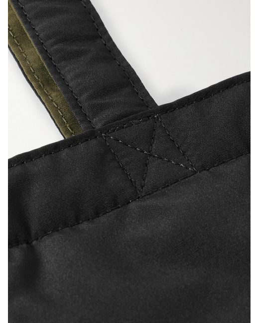 A.P.C. Black Logo-Print Reversible Quilted Crepe Tote Bag for men