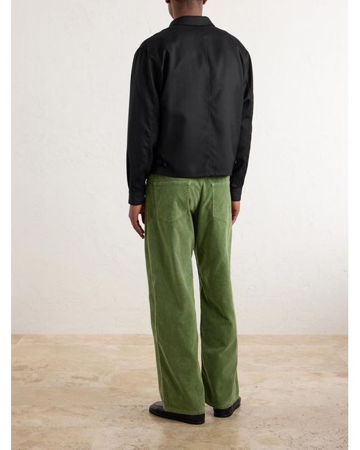 Auralee Black Herringbone Wool Blouson for men