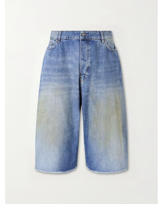 424 Blue Wide-Leg Lightweight Denim Short for men