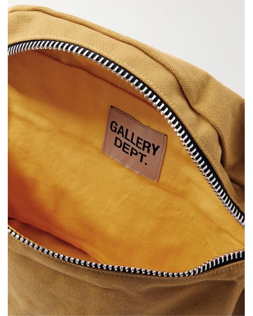 GALLERY DEPT. Metallic Logo-Print Appliquéd Cotton-Canvas Belt Bag for men