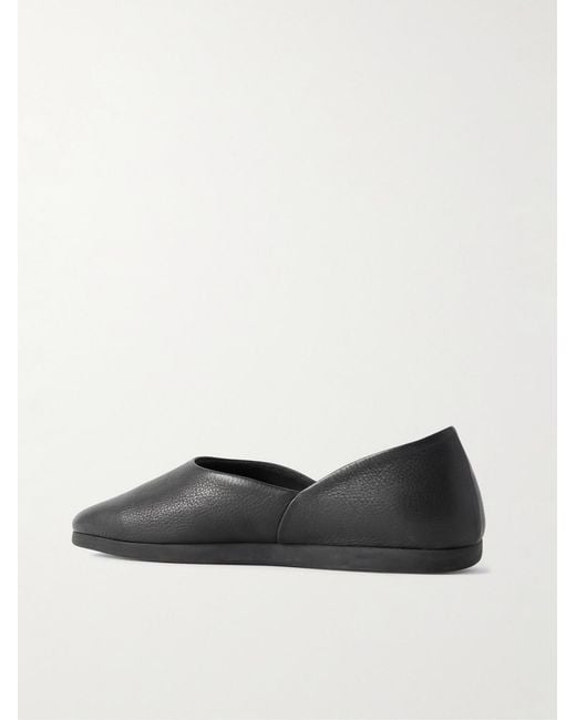 STÒFFA Black Full-Grain Leather Loafers for men