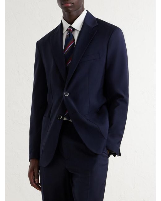 Barena Blue Virgin Wool Suit Jacket for men