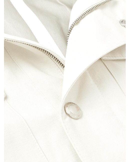 Field jacket in misto lino e seta di Brunello Cucinelli in Natural da Uomo