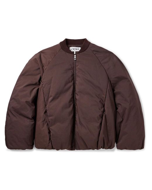 Loewe Brown Padded Cotton-blend Shell Bomber Jacket for men