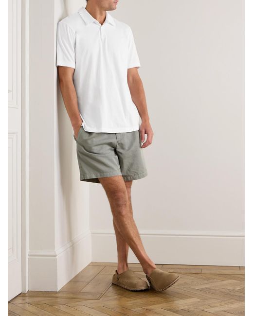 James Perse White Supima Cotton-Jersey Polo Shirt for men