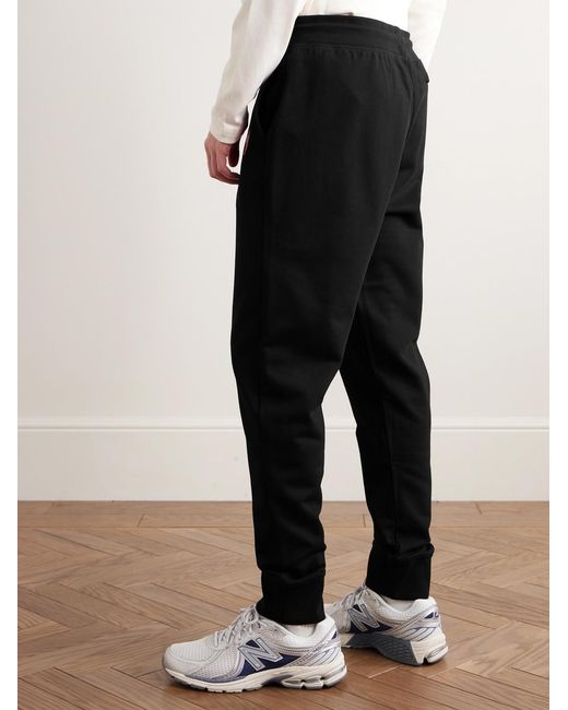 Canada Goose Black Huron Tapered Logo-Appliquéd Cotton-Jersey Sweatpants for men